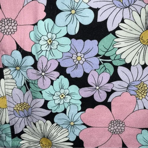 STORIA Retro Floral Print Denim Mini Skirt EUC Size‎ Medium - Image 7