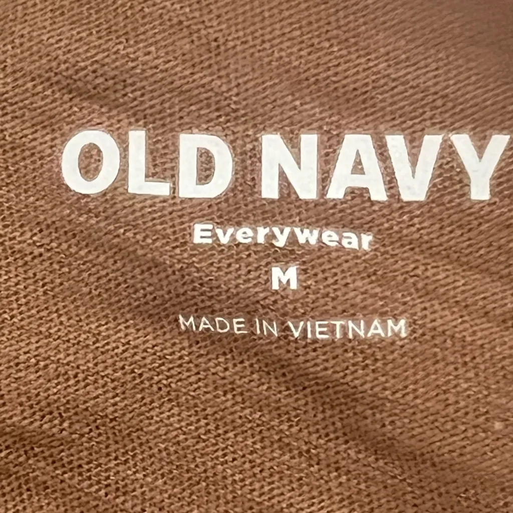 Old Navy‎ Everywear NWT Every Wear Slub-Knit Long-Sleeved Cotton T-Shirt Brown - Image 4