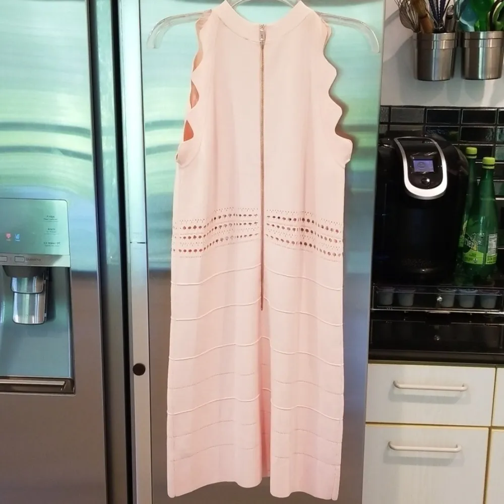 💕TED BAKER💕 Baby Pink Scallop Ribbed Knit Dress - Image 9