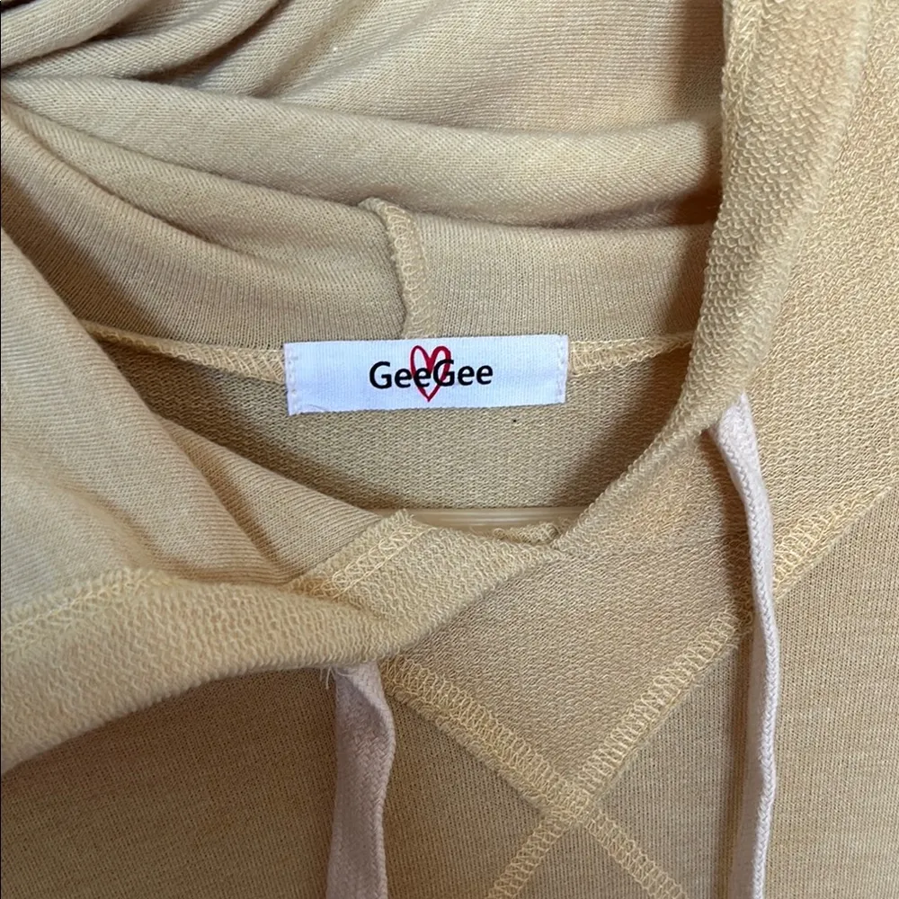 Yellow Hoodie Dress Size L - Image 2