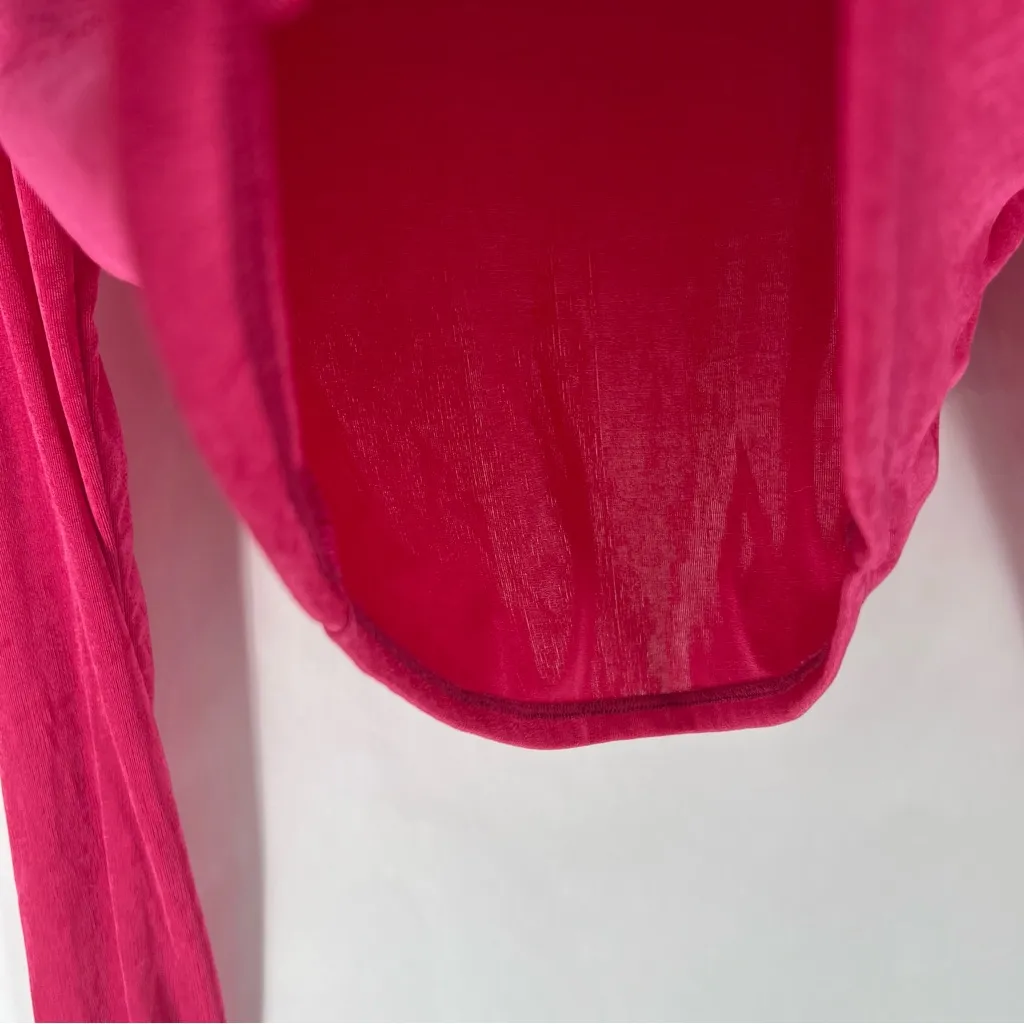 21 Saints Slinky Stretch‎ Elegant Pink Womens Long Sleeve V - Image 5