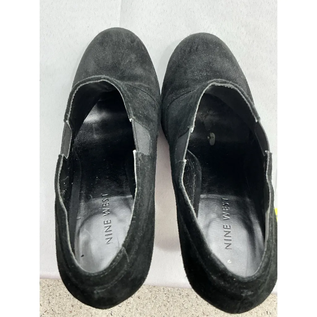 Womans Nine West Alphabeat Stiletto Booties 6.5 M Black Slip On Round Toe - Image 6