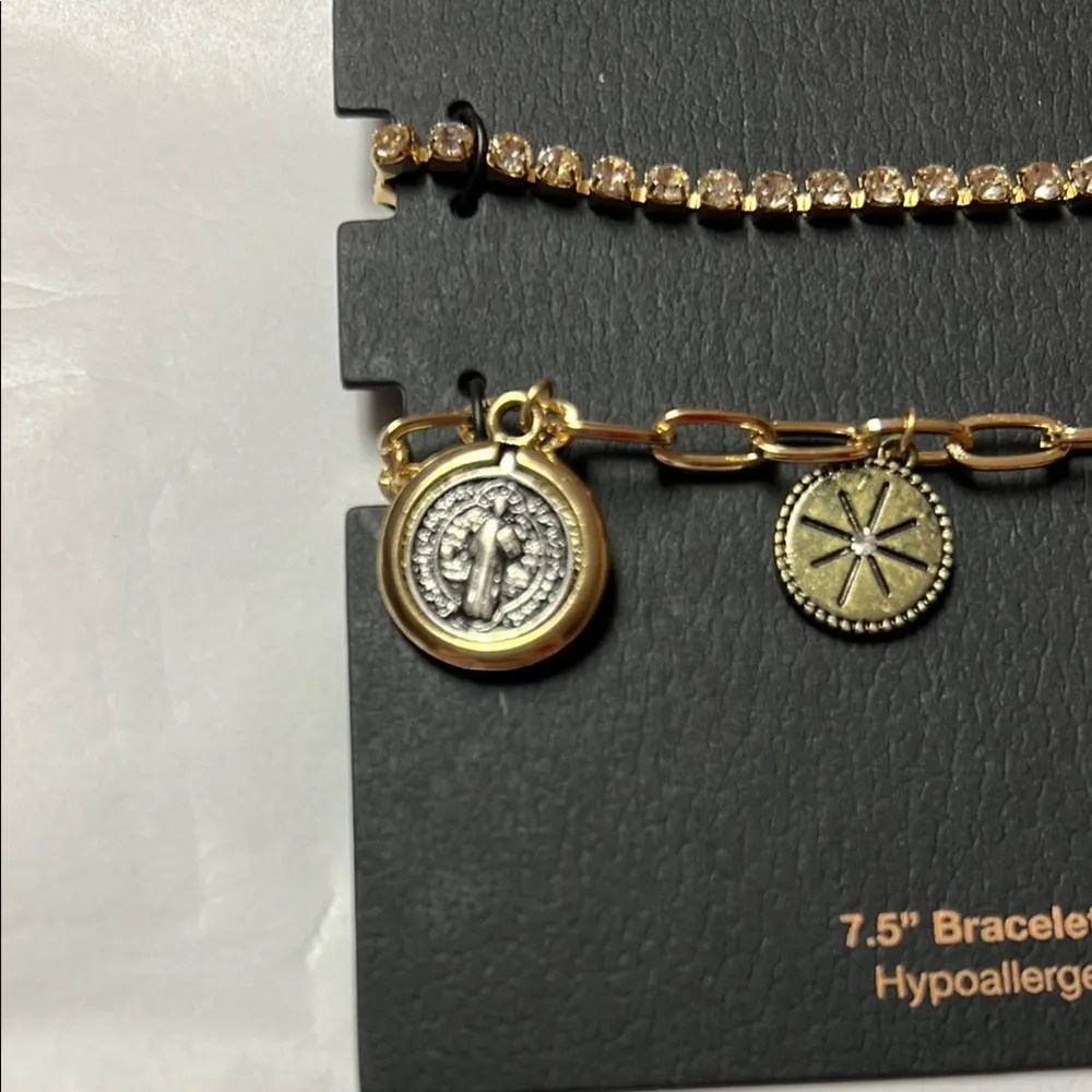 NWT Madden NYC 3 pc bracelet set Silver - Image 3