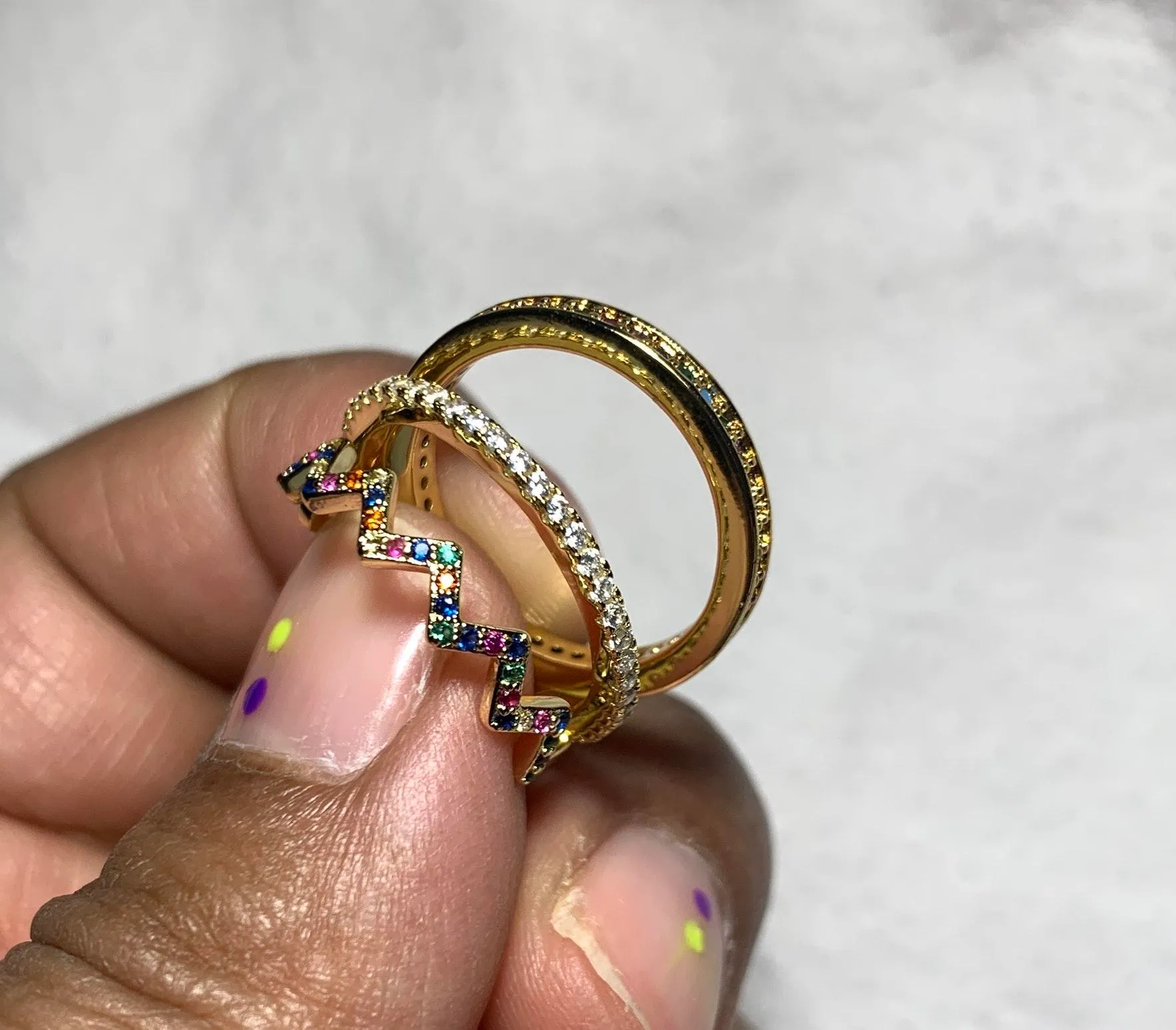 Beverly Hills Boutique Ring Set Of 3... Multiple - Image 2