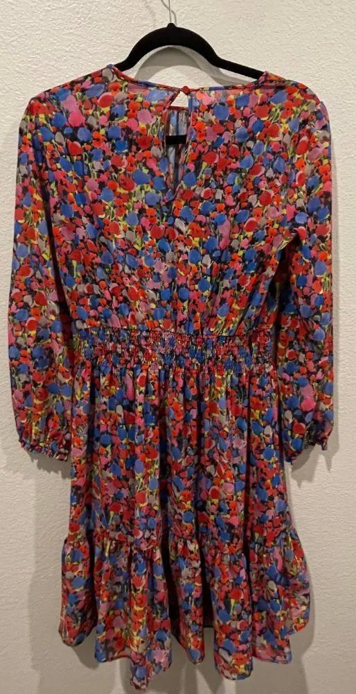 J. CREW Cinched Waist Watercolor Floral Print - Image 3