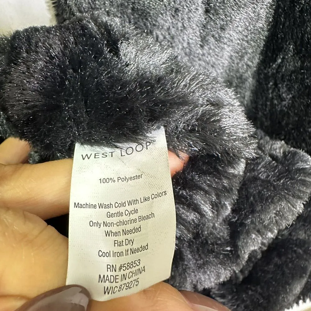 Westloop West Loop Faux Fur Infinity Scarf Black One Size Winter Warm Elegant‎ - Image 10