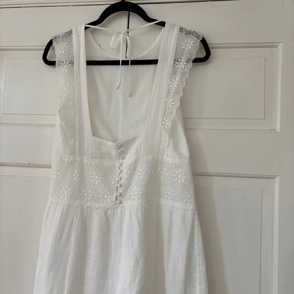 SEZANE Naide Mini Dress White Lace Ecru FR 38 US Size 6 Bridal Paris Sold Out - Image 13