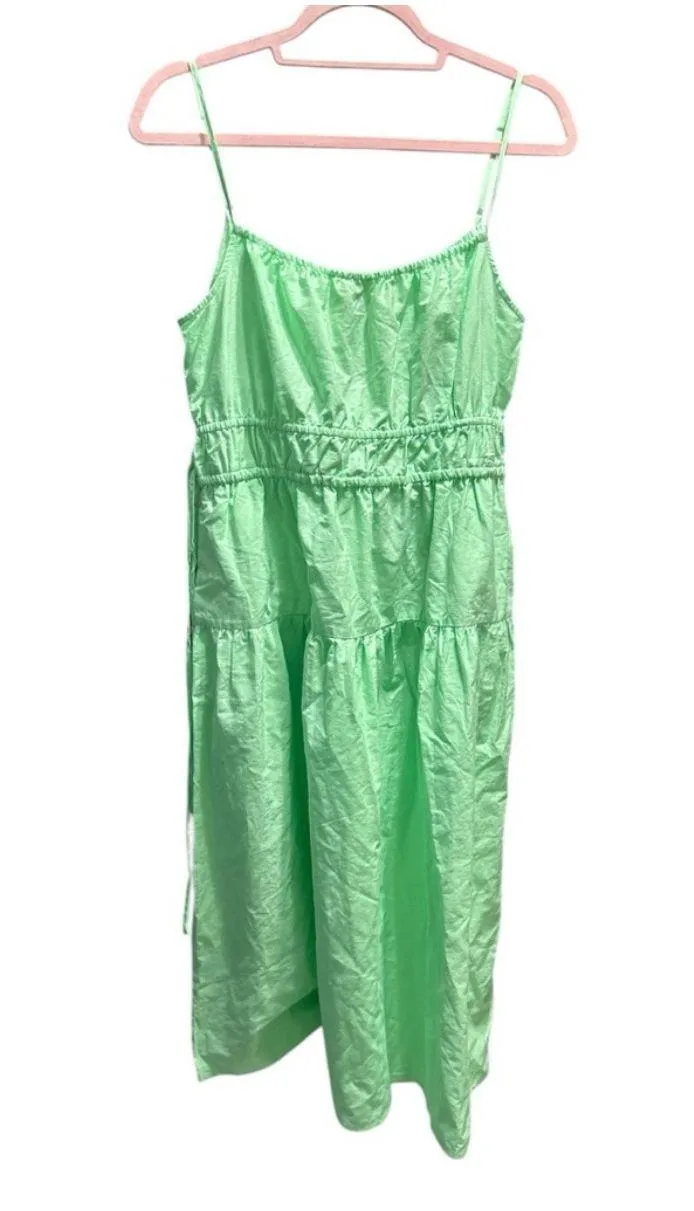 Universal Thread Women's Cinched Waist Midi Sundress Green - Image 5
