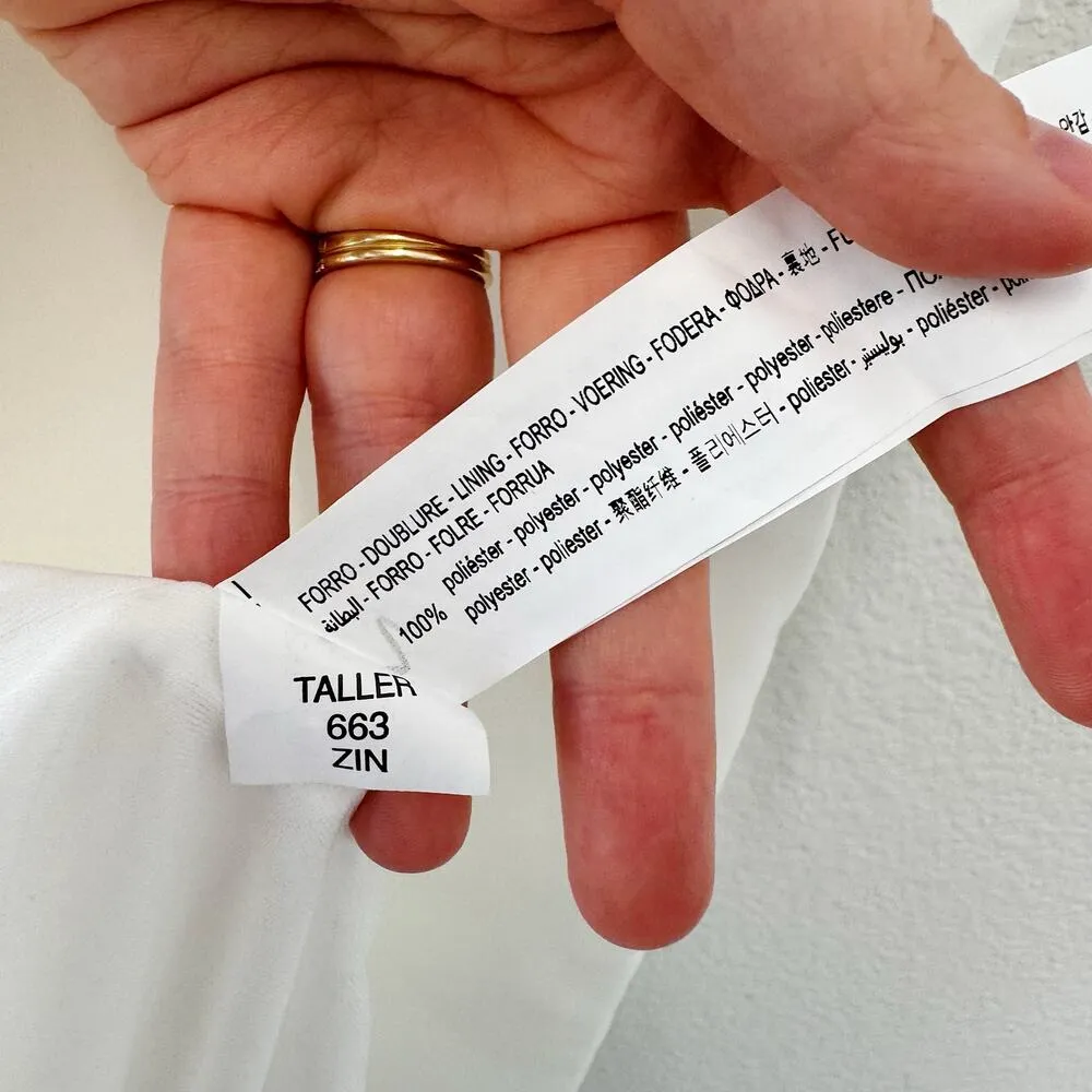 ZARA Woman Oyster White Strapless Midi Dress Sleek Minimalist Chic Size Small - Image 7