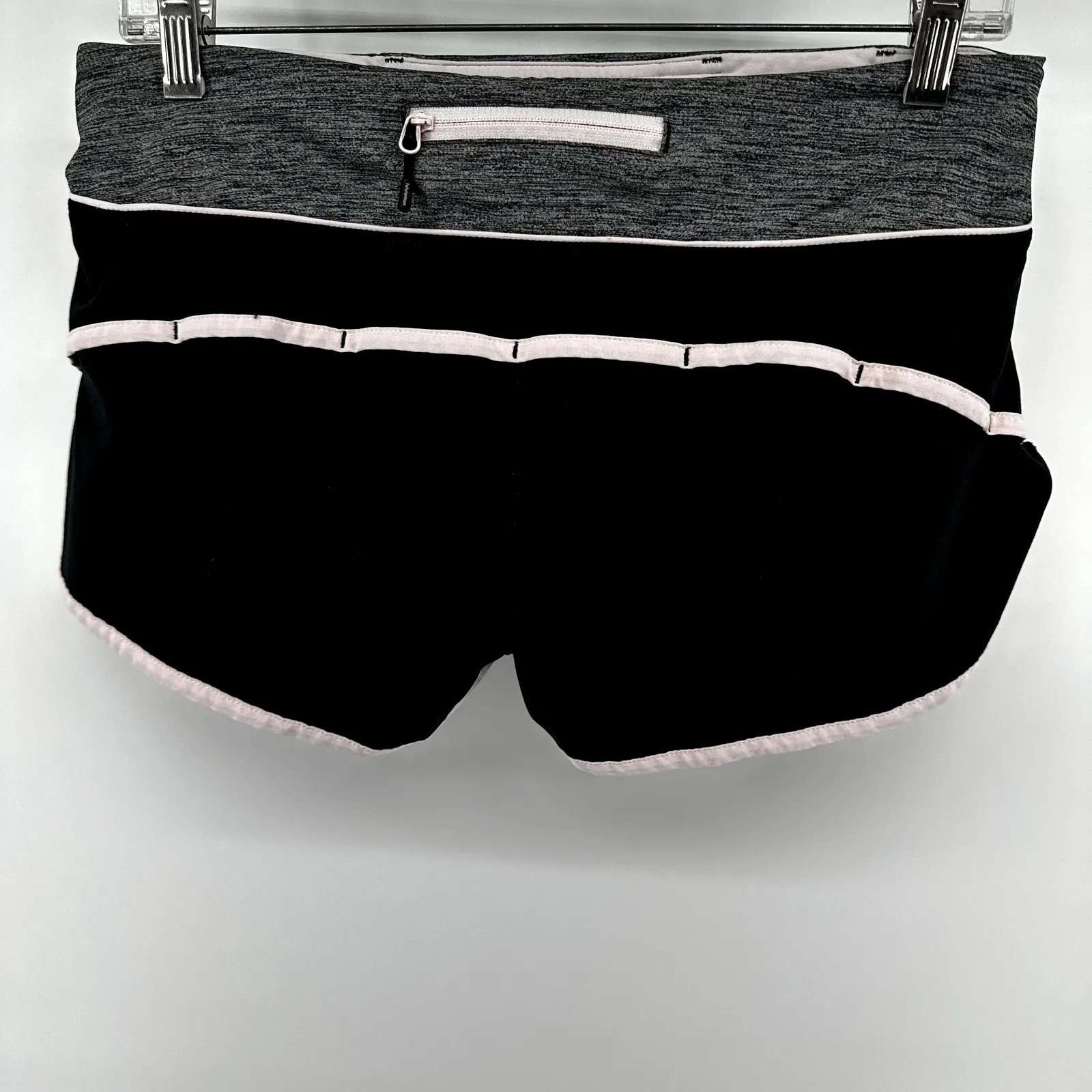 Lululemon Speed Short Pocket Swift Ultra Black Heathered Gray Angel Wing 6 - Image 4