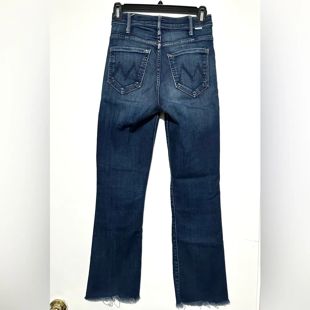 Mother The Hustler Ankle Fray Jean in Bombay Lost And Found 24 Blue - Image 7