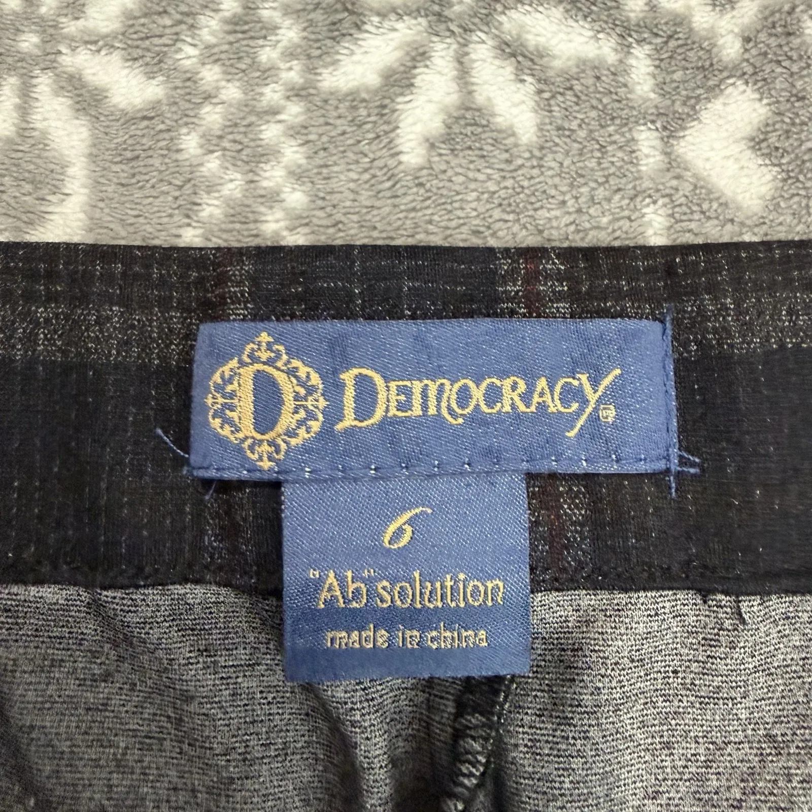 NWT‎ Democracy Ab Solution High Rise Ponte Pant Stretch Fall Plaid Size 6 - Image 4