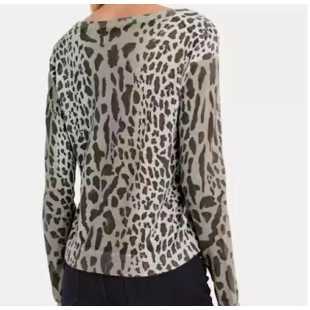 ATM Anthony Thomas Melillo Cotton & Cashmere Leopard V - Image 4