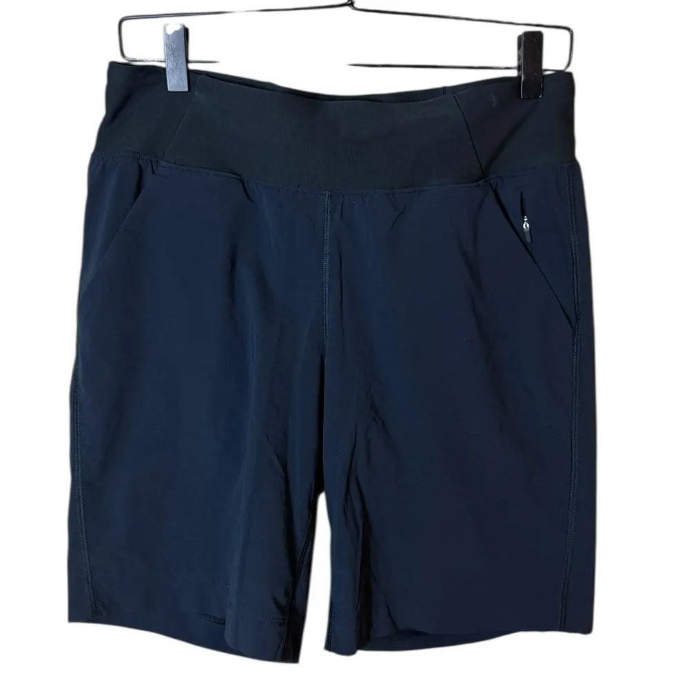 prAna Women’s Sz Small Koen Flat-Front Shorts in Black Style 1971231 - Image 2