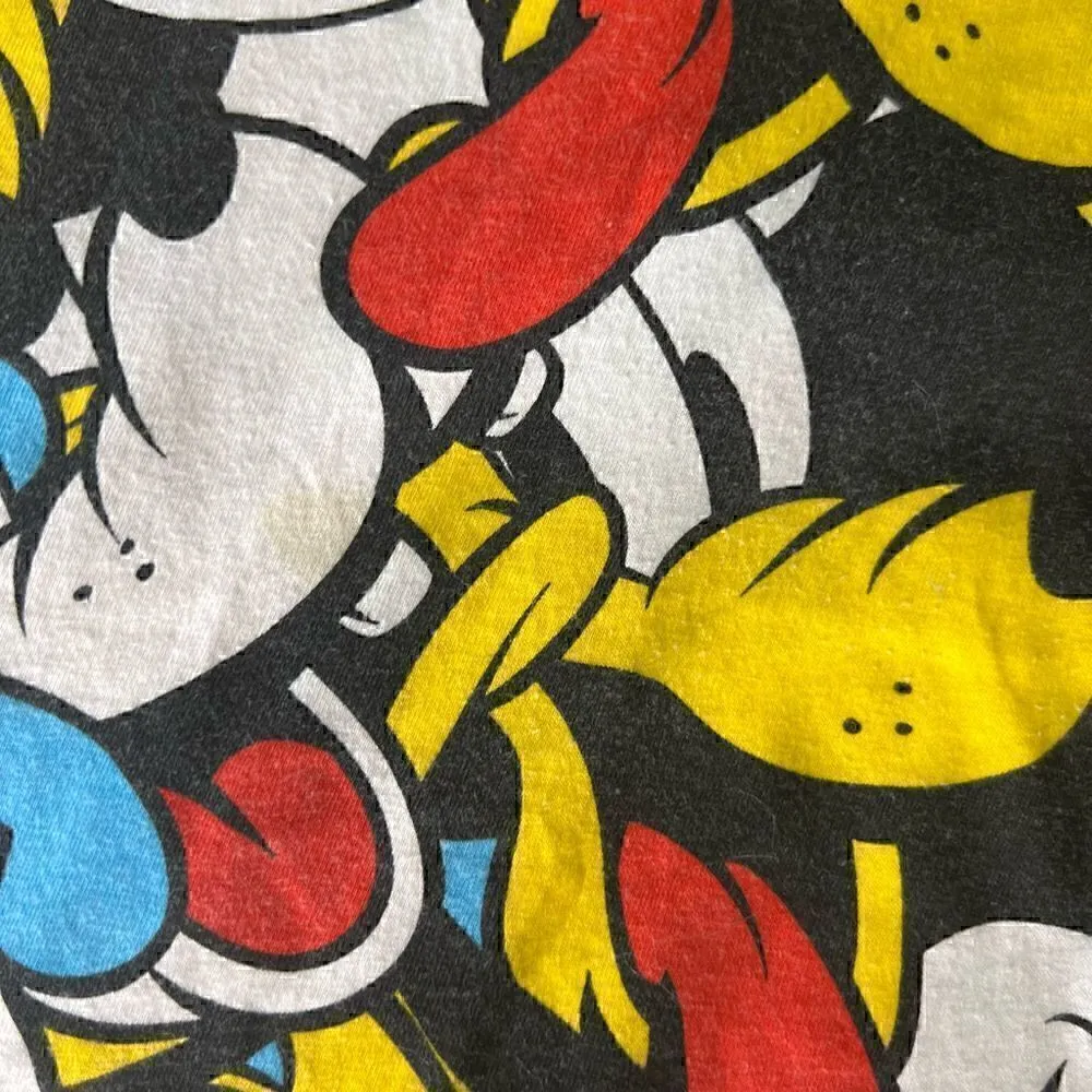 Disney Mickey Goofy Donald Characters ahort sleeve top size L - Image 8
