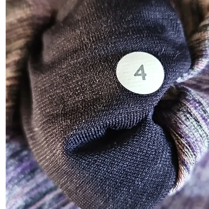 Lululemon  Athletica High Rise Leggings Size 4 – Pink Gray Stripe Pattern - Image 10