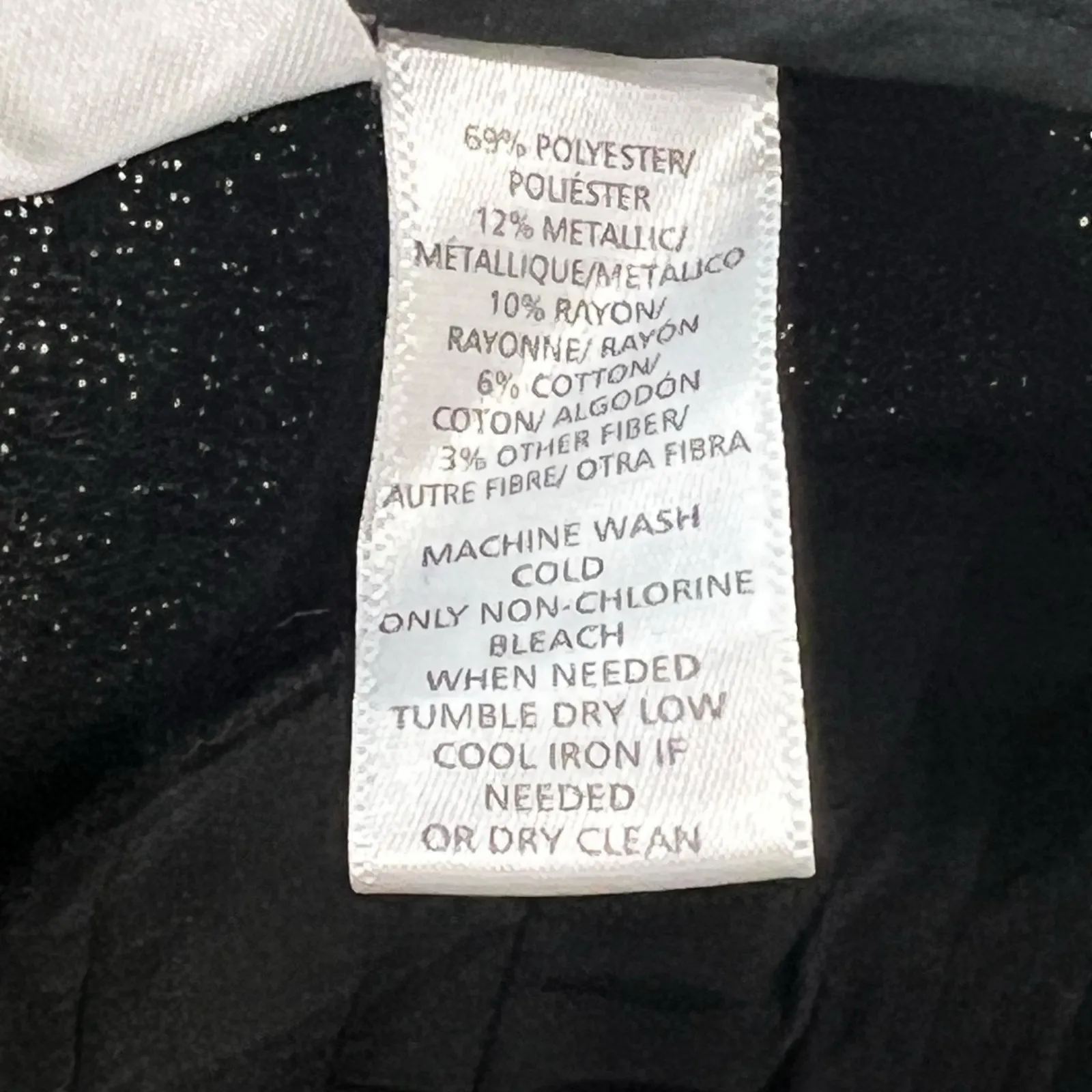 LOFT Womens Black Silver Metallic Sparkle Belted Crop Dress Pants 8P Petite - Image 11