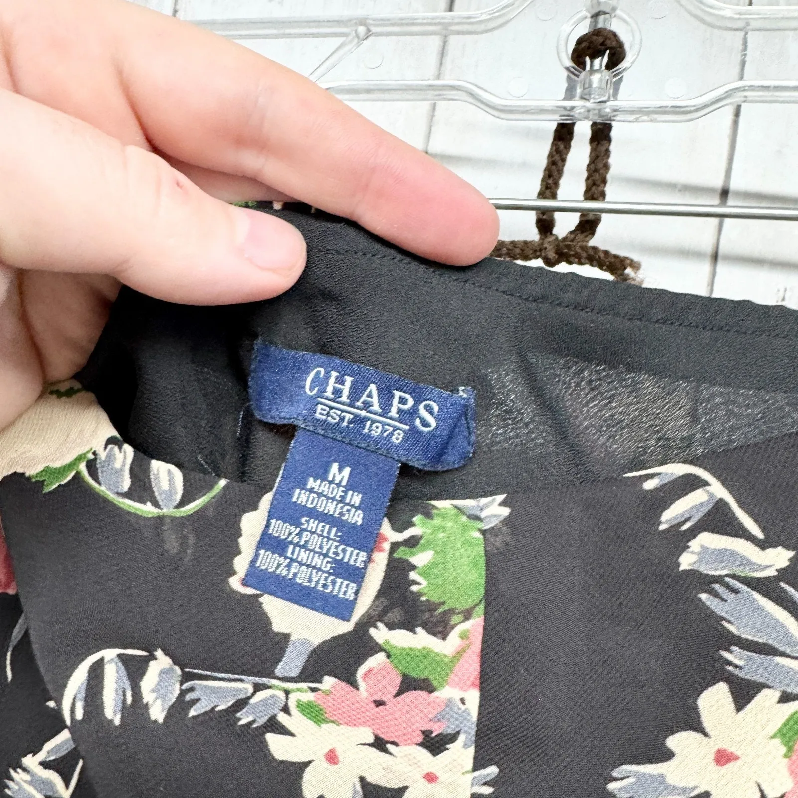 Chaps Skirt Women Size Medium Black Multicolor Floral Tube Top Business Casual - Image 3