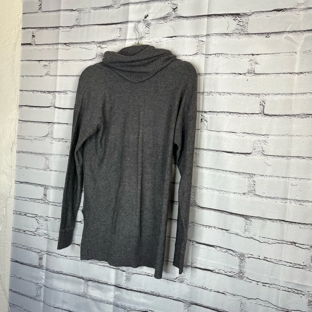 INC International Concepts Dark Grey Wool Cowl Turtleneck Sweater Women’s S Y2K Gray - Image 9