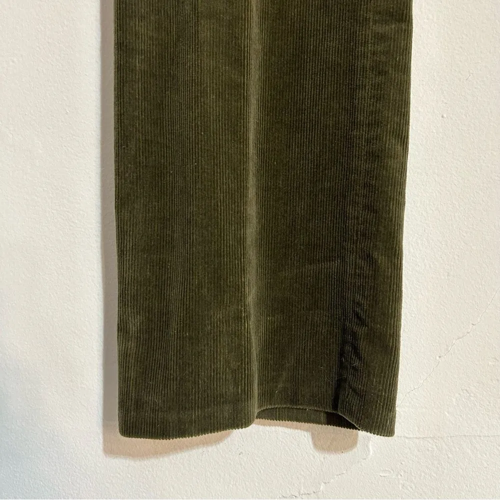 Lauren Ralph Lauren Green Corduroy Straight Leg Pants Size 16 Fall Preppy Casual - Image 2