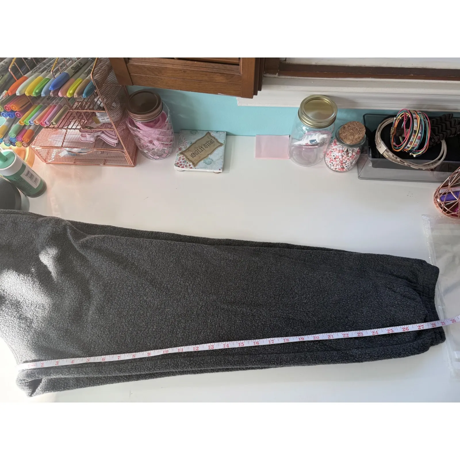 Aerie‎ Gray Sherpa Fleece Joggers Size M | Cozycore | Cabincore | Winter Sweats - Image 9