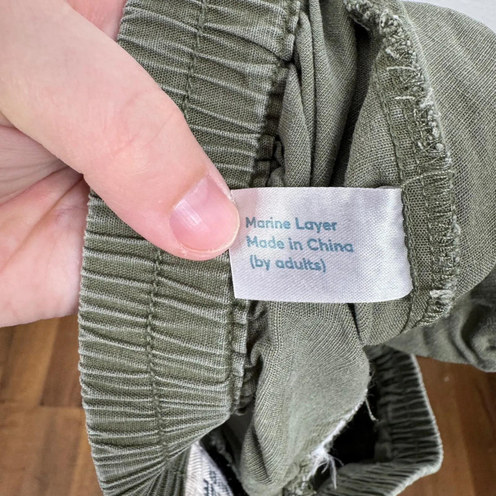 Marine Layer Green Pull On Pants Size Medium - Image 6