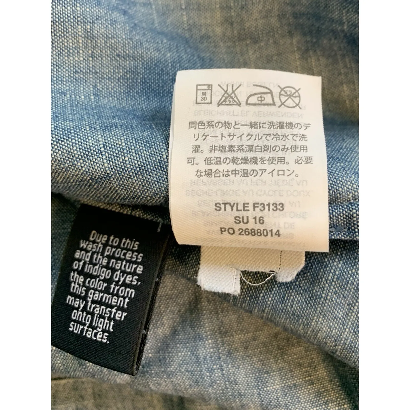 J Crew Dress‎ Size 4 Blue Chambray Off Shoulder Short Sleeve 100% Cotton Preppy - Image 7