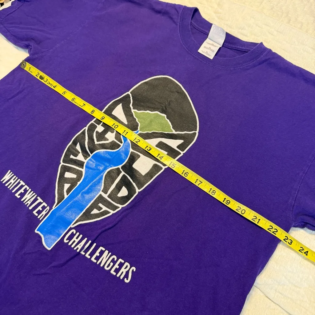 River Guide Whitewater Challengers Rafting T Shirt Size XL Purple Poconos PA - Image 5