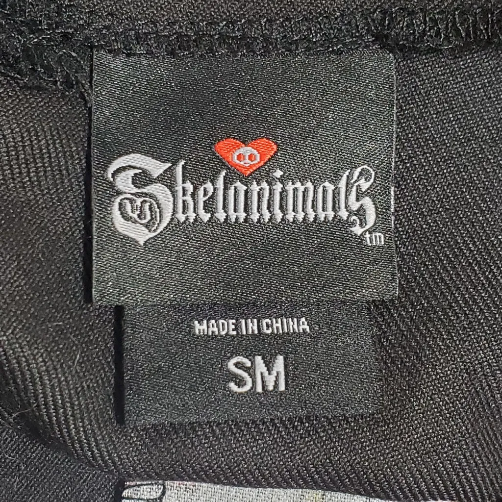 Hot Topic Skelanimals Plaid Contrast Pleated Skull Skirt Black Red ‎ Size SM - Image 5