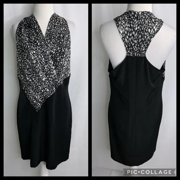 Cut25 Yigal Azrouel Black & White Sleeveless Razorback Mini Prom Event Dress 8 - Image 2