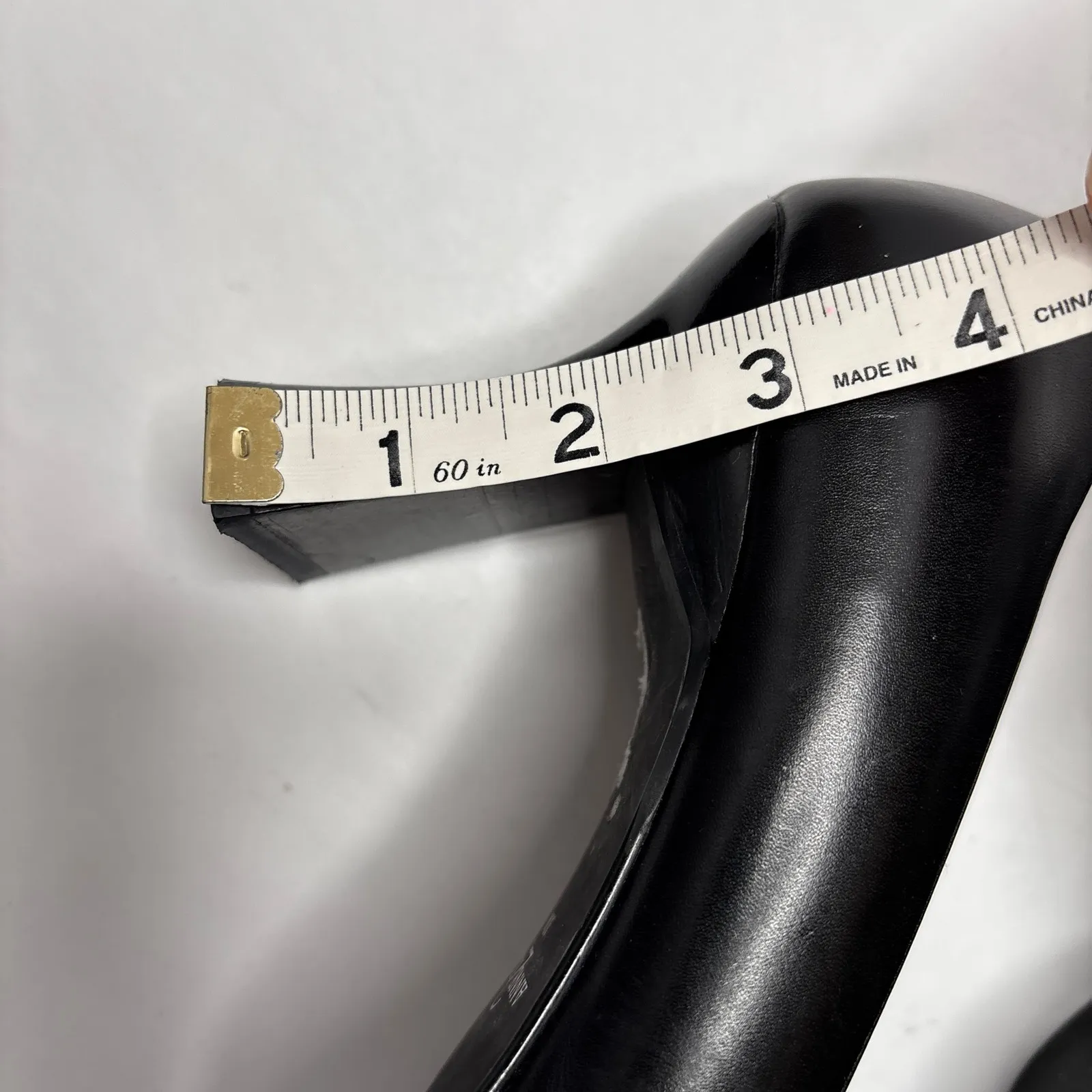 VTG 90s Y2K Square Toe Heels Black Leather Anne Klein Peep Toe Pumps 10 M Shoes - Image 9