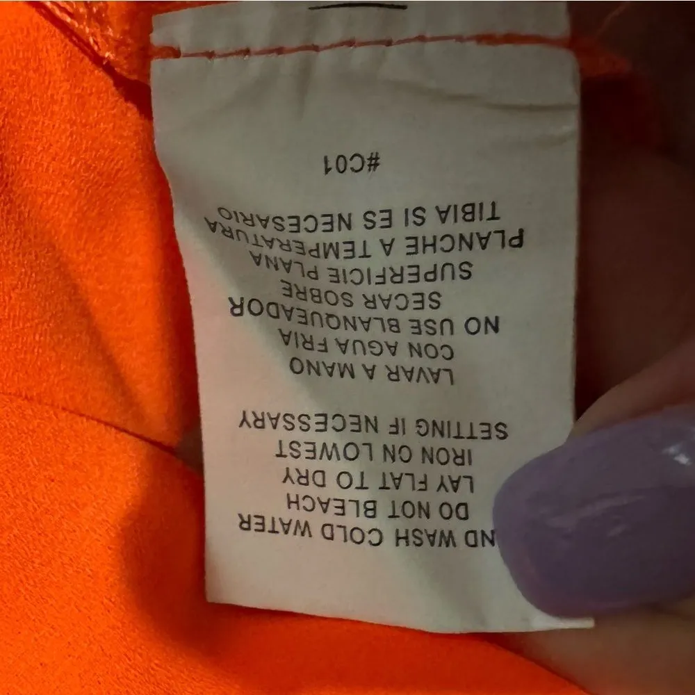 NWT Meraki Neon Orange Tassel Sleeveless Top Size S Festival Beach Summer - Image 11