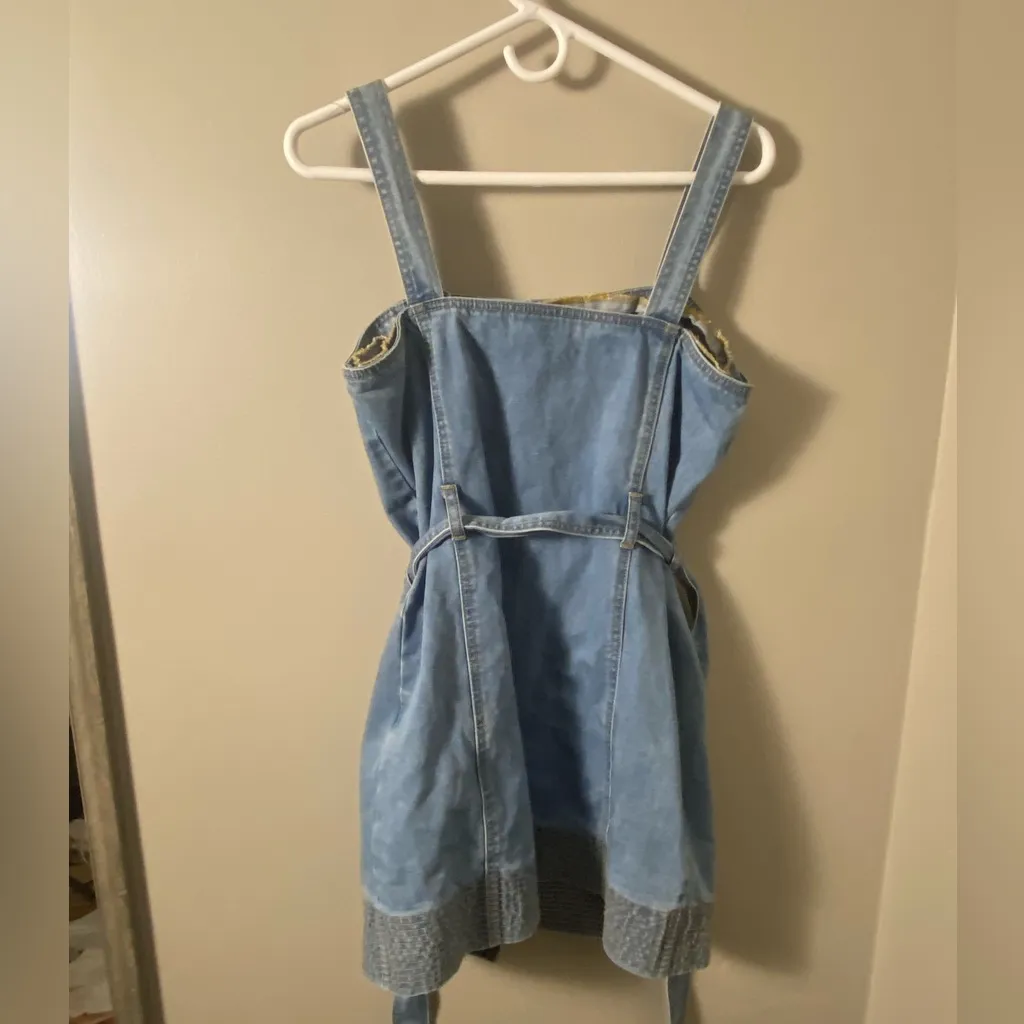 90’s style nature brand denim Jumper dress Medium - Image 3