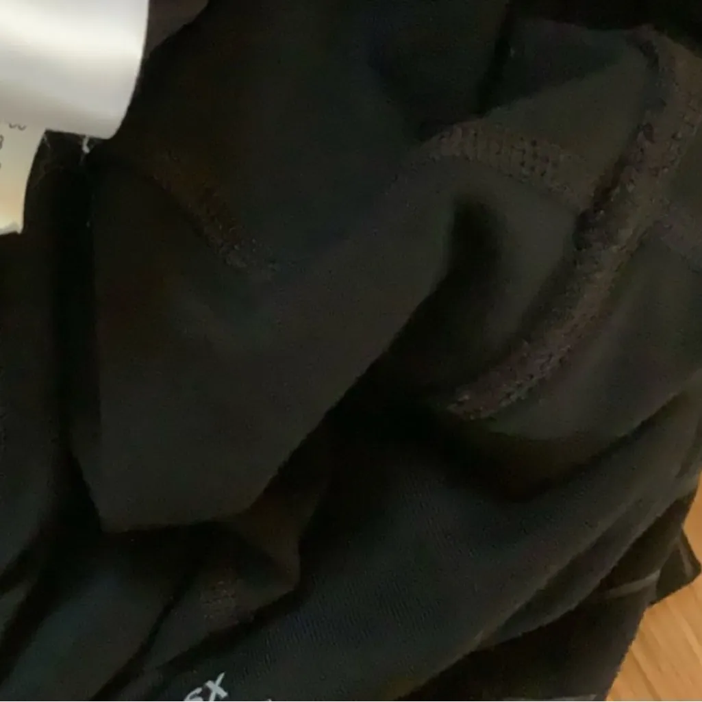 Athleta shimmer stripe relay tight 2.0 black Lycra running yoga gym run size XS - Image 6