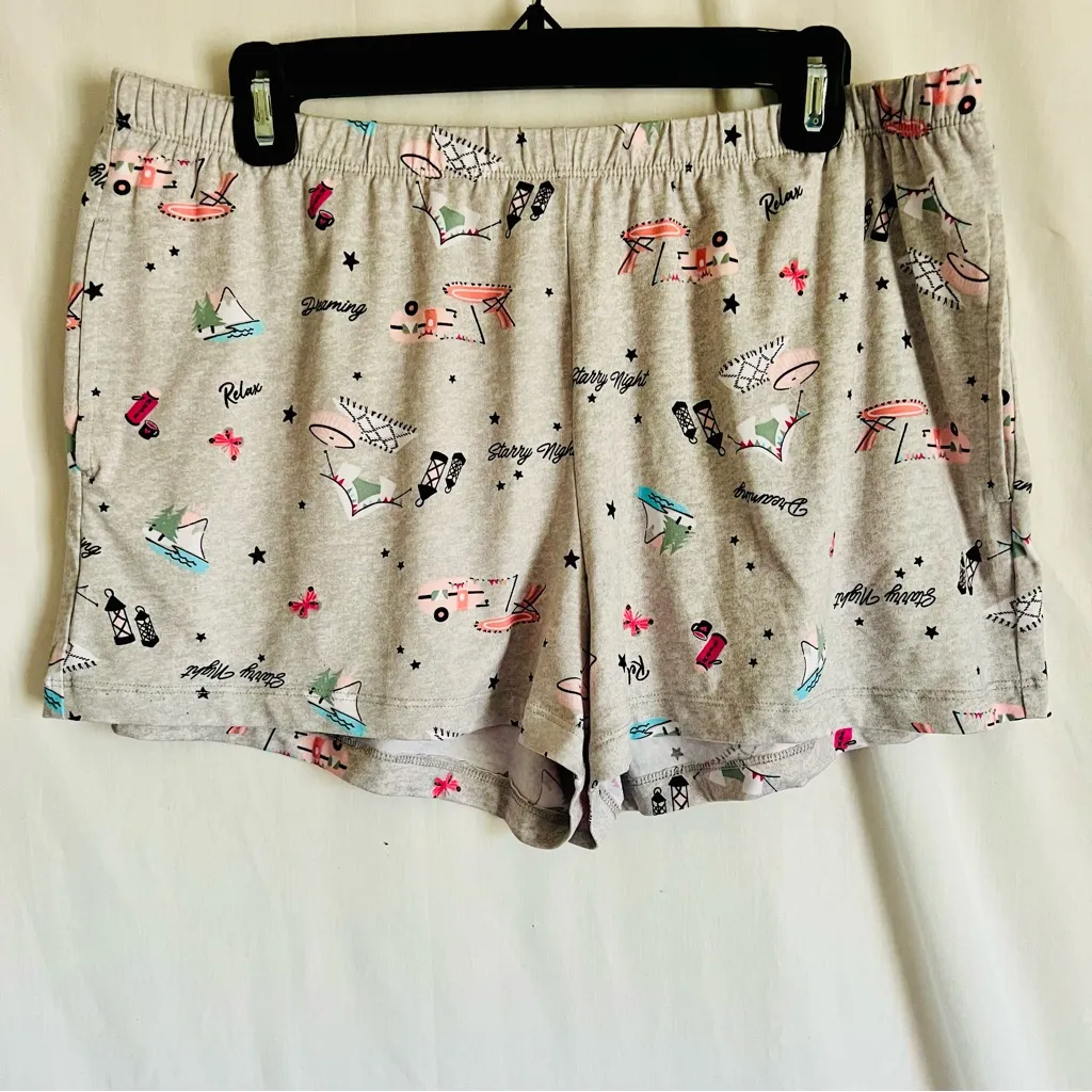 JOYSPUN Pink Sleep Under the Stars Tank Top and Gray Shorts Pajama Set Size undefined - Image 6