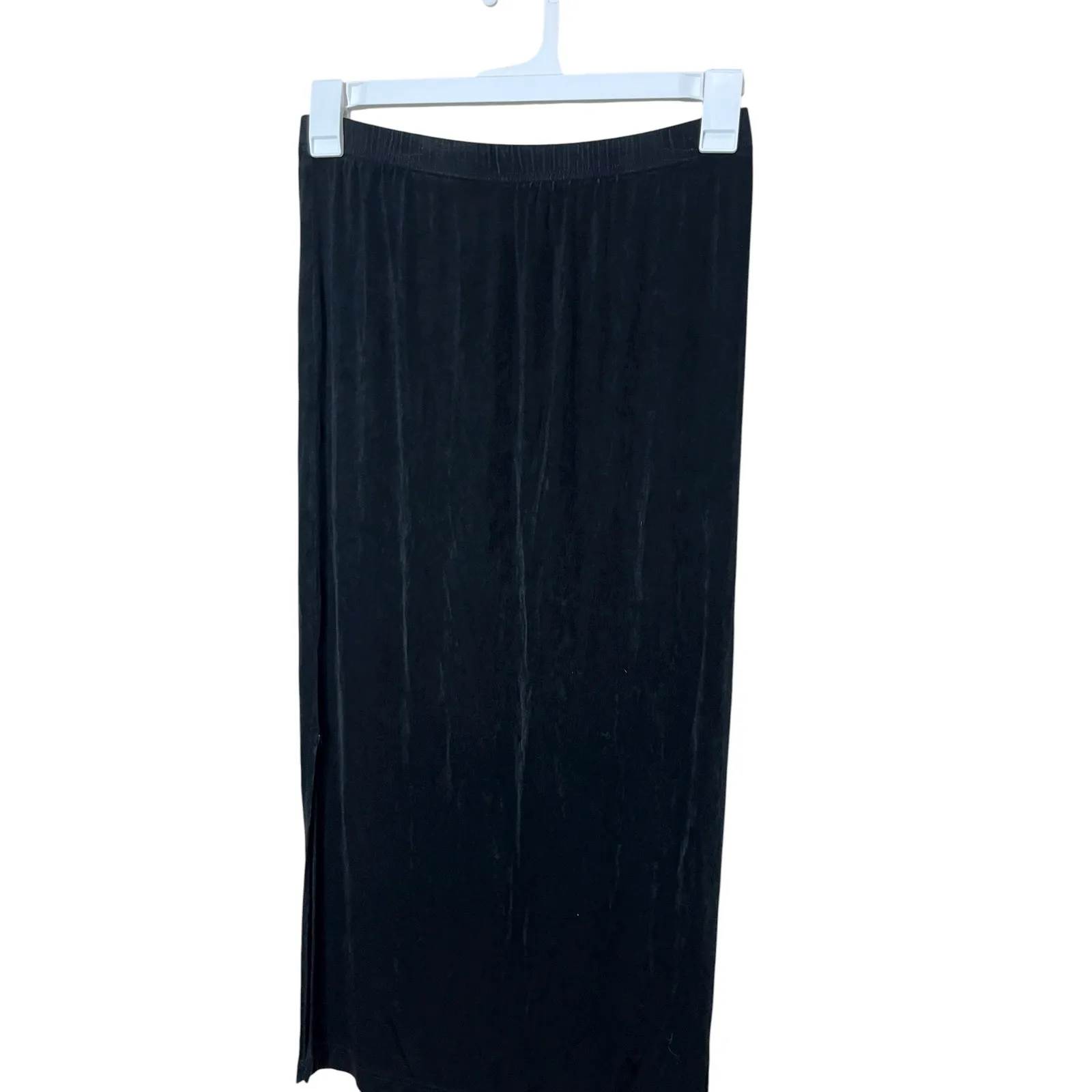 French Laundry Black Maxi Skirt with Slit Stretch Career Casual Size M‎ - Image 2