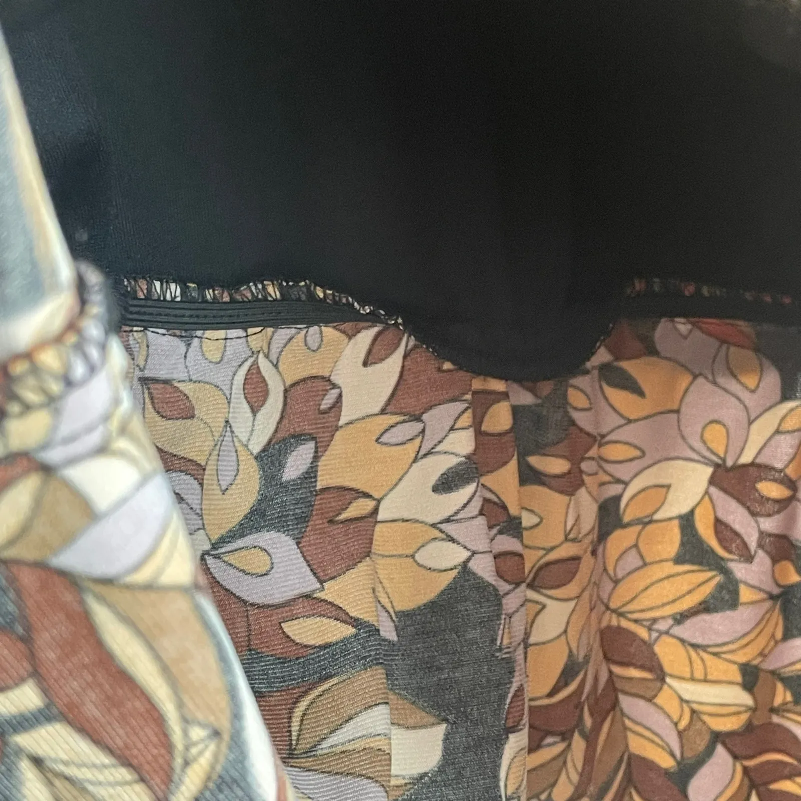 Coco Bianco Top Women Multicolor V-Neck‎ Long Flare Sheer Sleeve Lined Pullover - Image 9