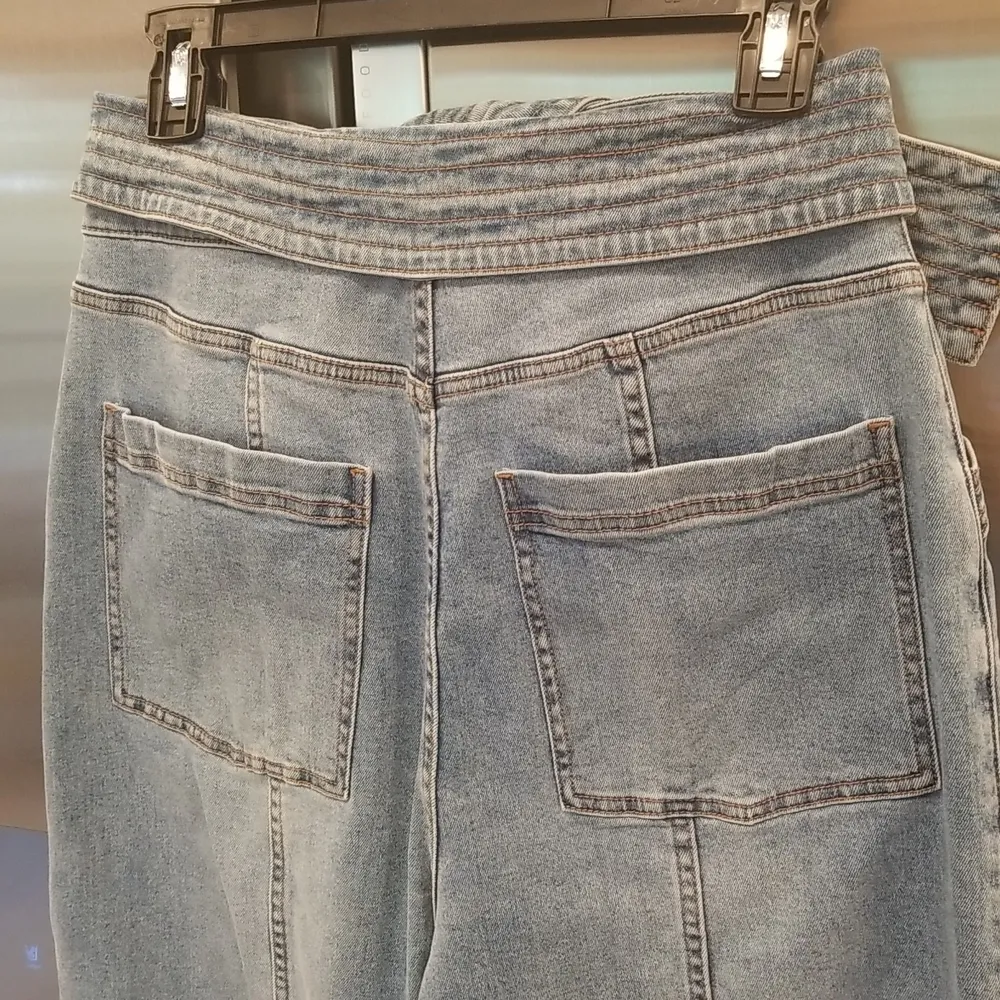 đź’•ULLA JOHNSONđź’• Otto Jean Mid Wash Tie Front Button Fly High Rise 4 NWT - Image 13