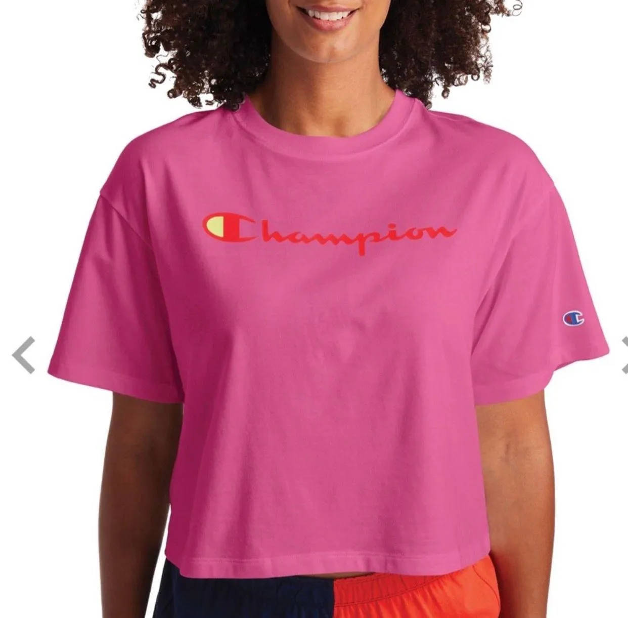 Champion Pink Crop Tee - Image 4