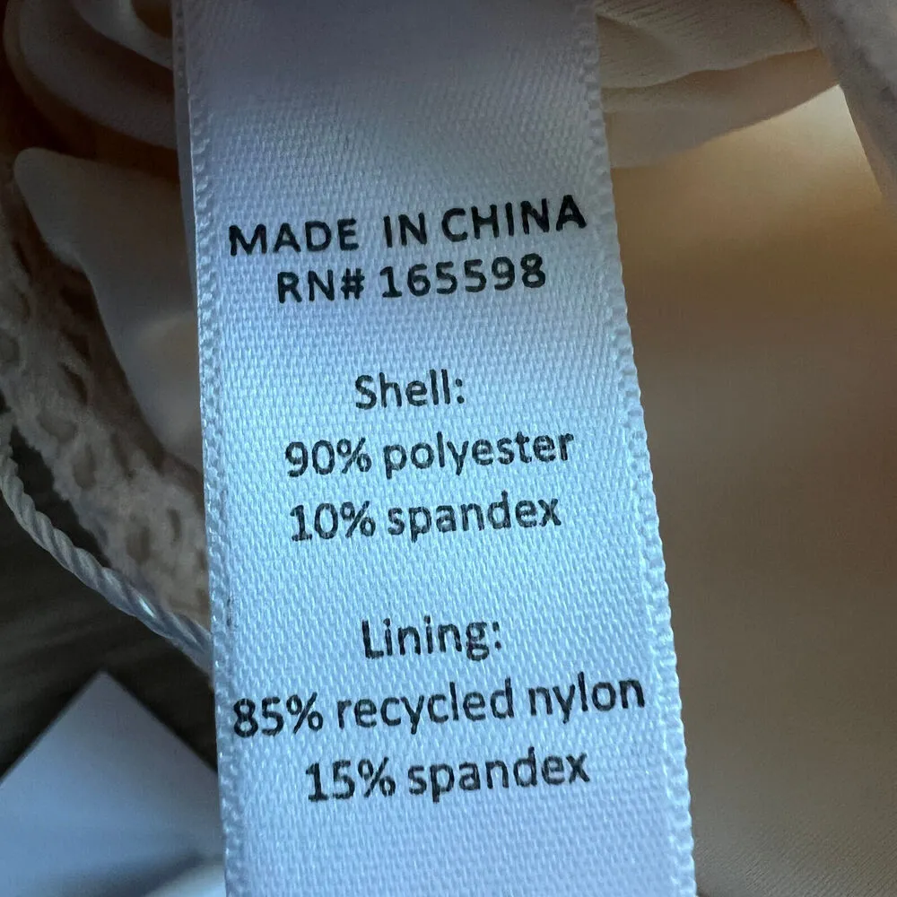 Andie Swim Hydra Bikini Top Extra Small Vanilla Cream Crochet Lace Ruffled - Image 5