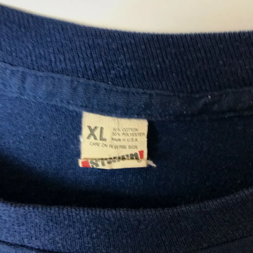 Vintage Screen Stars Blue Graphic Tee Medium USA Made Washington D.C. Shirt - Image 3