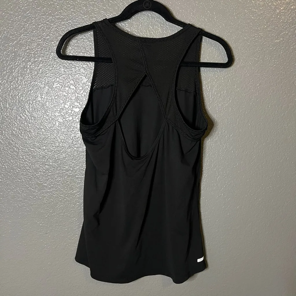 Danskin Now Activewear Tank Top Size M | Black Mesh Workout Top - Image 3