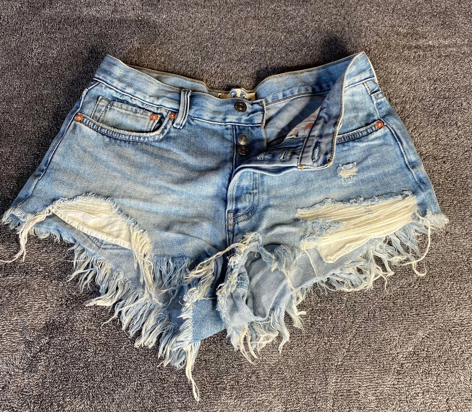 We The Free Blue Distressed Jean Shorts ( 25 ) - Image 2