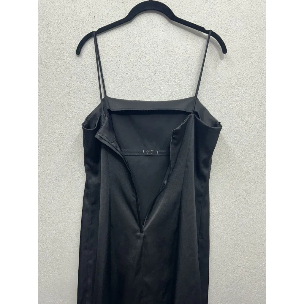 Byer Too! Vintage Mini Black Dress Size 11 90's Prom Y2K Bow Satin Made In USA - Image 6