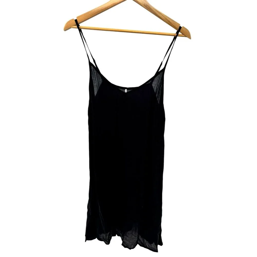 NWT Free People Snow Angel Black Bohemian Women Button Front Mini Fall Dress S‎ - Image 7