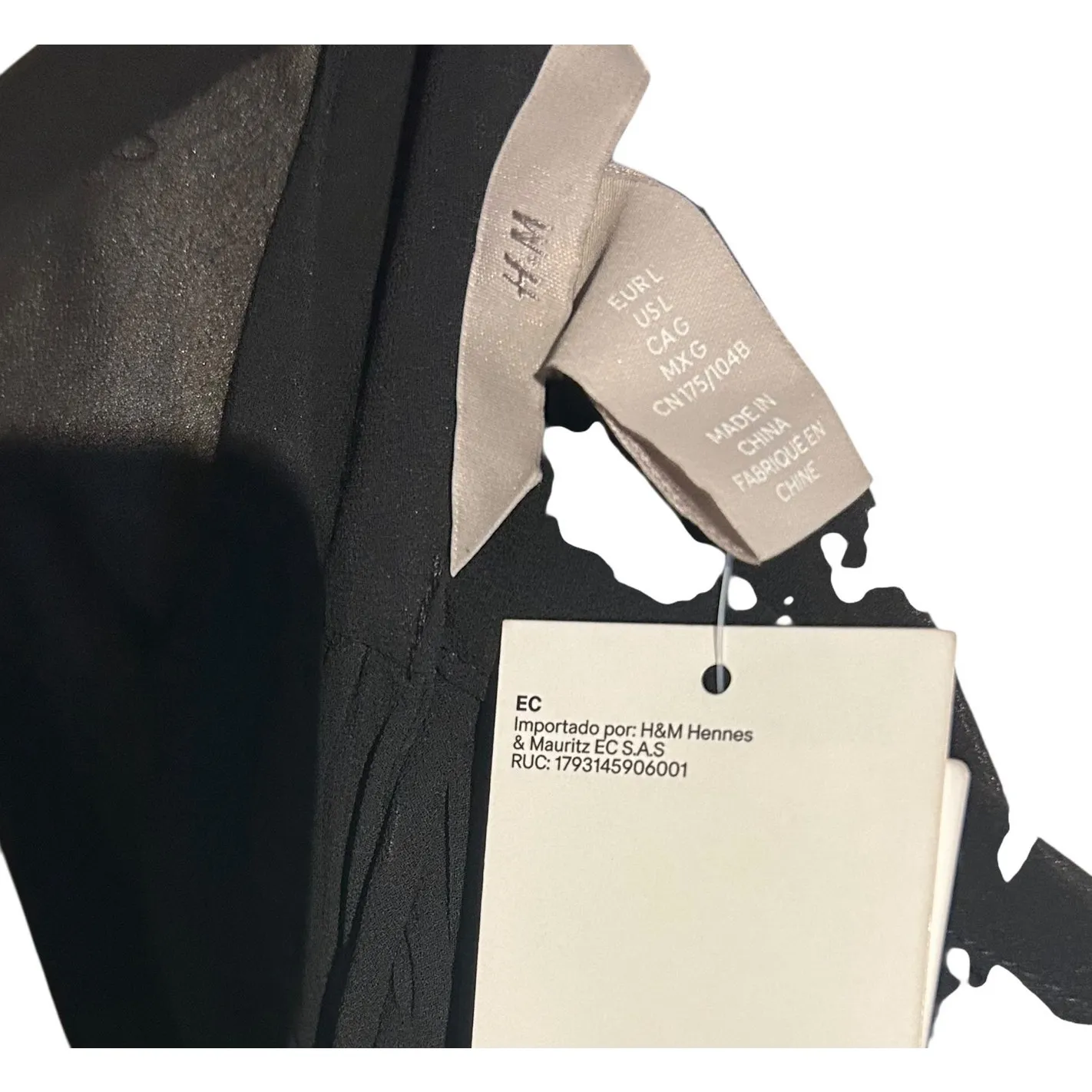 SOLINI Skirt Black VTG Lined Beaded Tassel Hem Zip Back Elastic Sides SZ 14 USA - Image 6