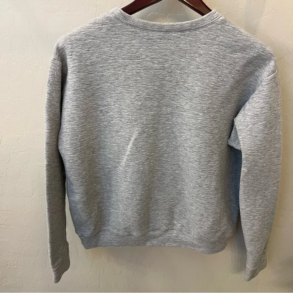 Michaela Buerger I love Paris perfume bottle sweatshirt with crochet detail, M Gray Size M - Image 6