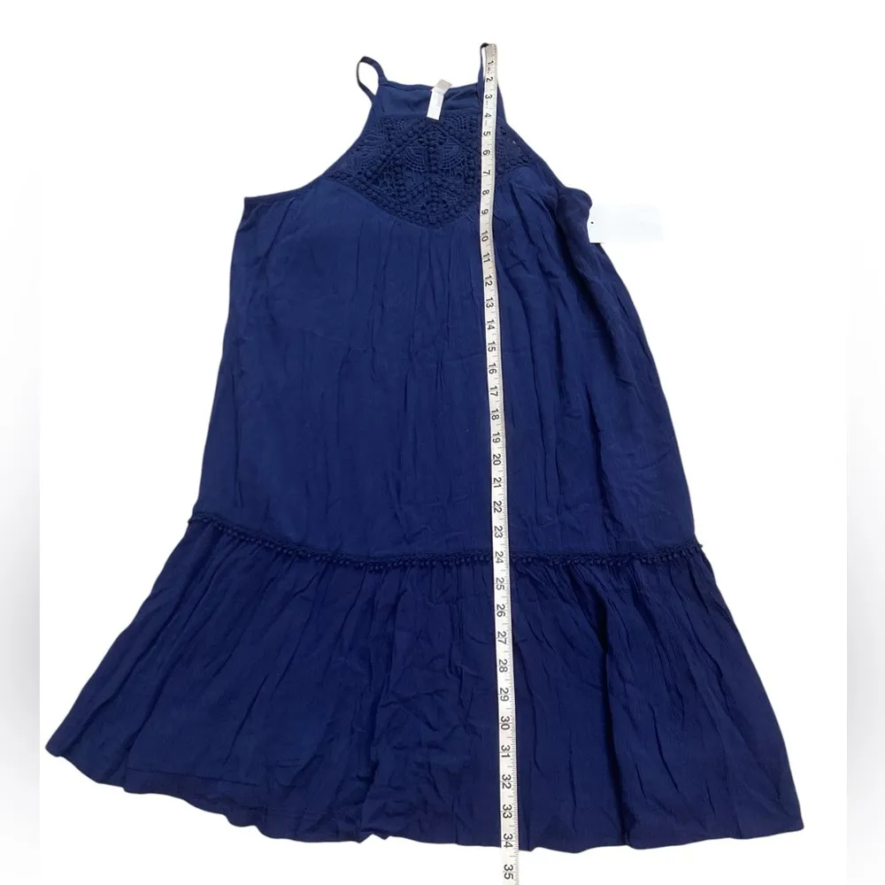 Navy Blue Drop waist Halter Dress Vacation beach - Image 5