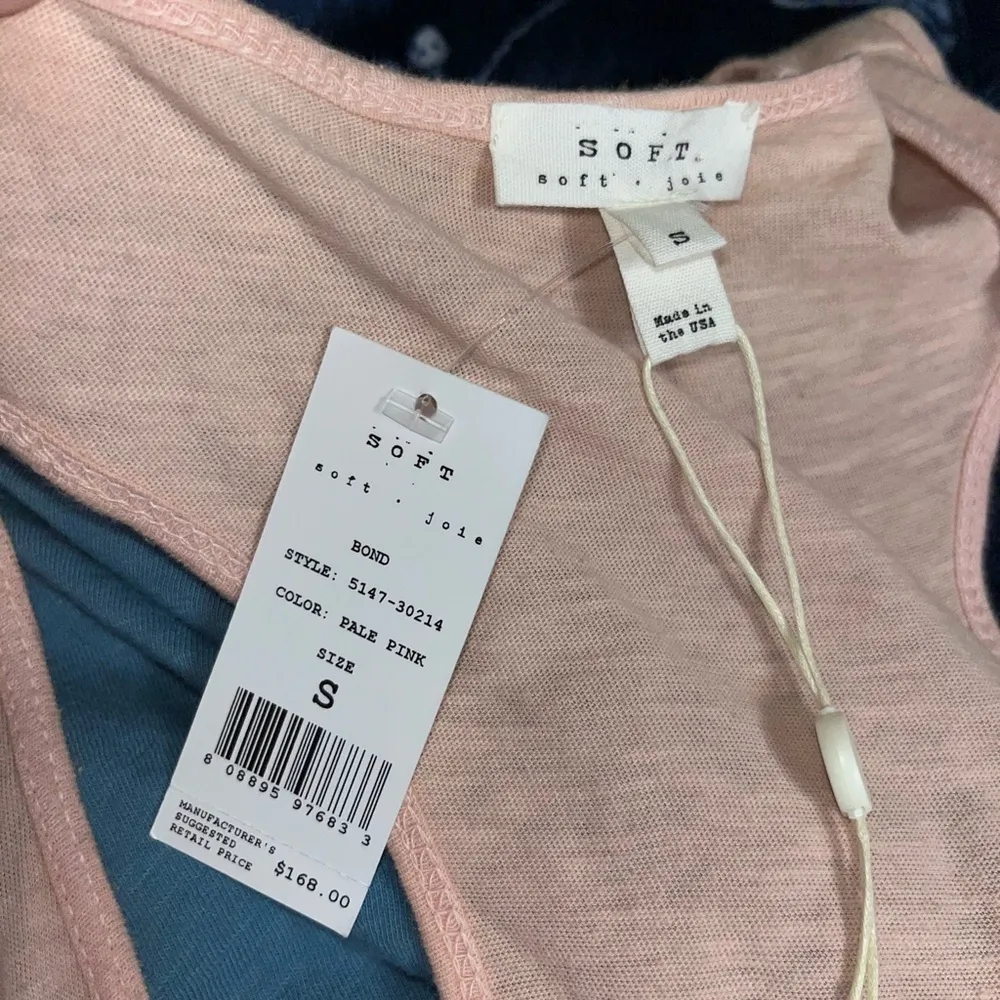 NWT! Soft Joie Ombre Sleeveless Runch Sides Bodycon Mini Dress Pink - Image 6