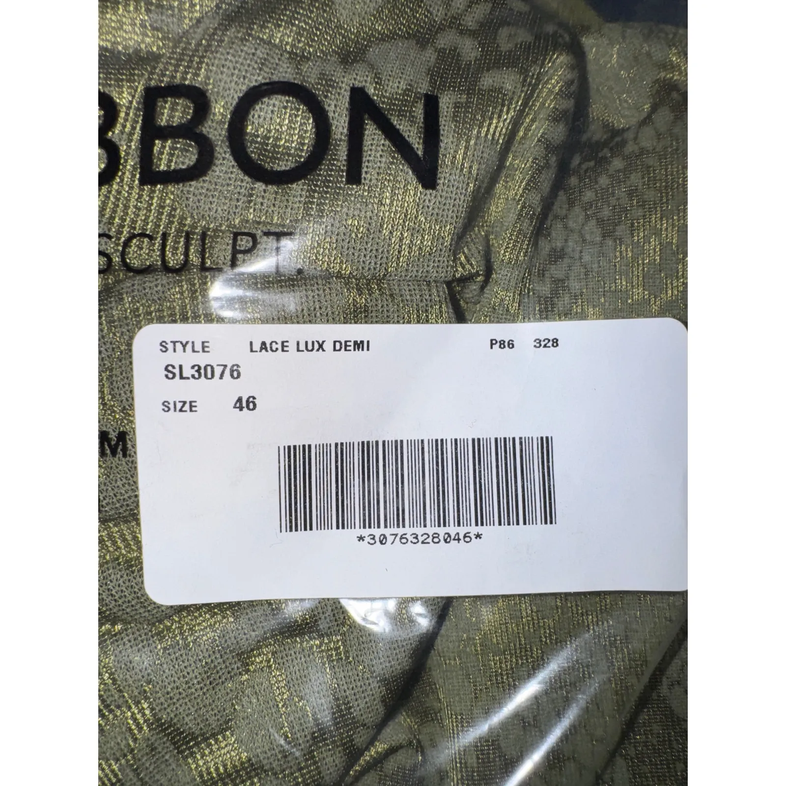 Brand New Ruby Ribbon Women's Size 46 Green Lace Lux Demi Bra - Image 2